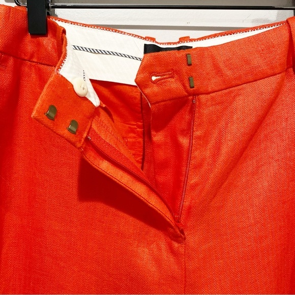 J.CREW Novelty Linen Gazebo Wide Leg Crop Pants Size 6 Coastal Colorful Preppy - Picture 3 of 8